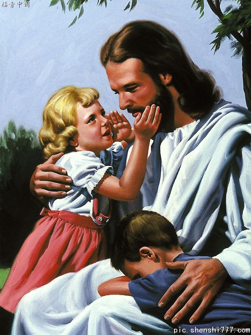 孩子-耶稣爱你图片